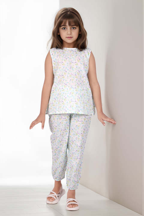 Girl's Stitched Dobby Jacquard 2 PCs