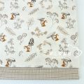 loth T top, quilt, elas stitching, DIY mesh print, cotton fabric, Syunss khaki bunny, tissue panels, T-sewing baby toy bed, Tecido The Cilda. 