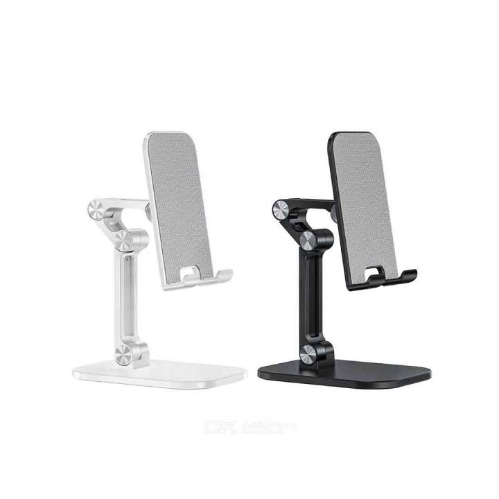 Adjustable Cell Phone Stand for Desk Angle Height Adjustable Foldable Cellphone Holder w/Anti-Slip Silicon Pad