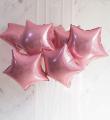 Pack Of 5, Baby Pink Star Foil Balloons. 