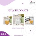 Rose Square Tissue Roll Box. 