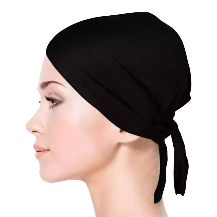 Simple Full Head Cap - Soft Cotton, Breathable, Free Size