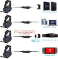 Gaming Headset, Over-Ear Headphones with Noise Cancelling Microphone and Breathable Ear Pads, Bass Surround Sound & Glowing LED Light, Versatile Compatibility Game Headset for PC Switch. 