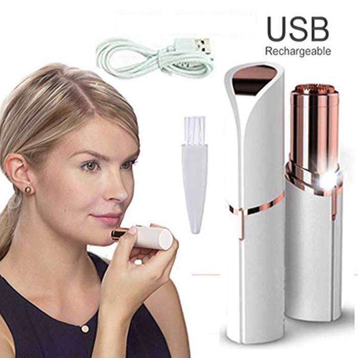 Rechargeable Flawless Facial Hair Remover With USB Cable Imported| SkyScraper Store