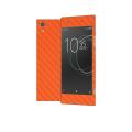 Sony Xperia XA1  Carbon Fiber Texture Mobile Skin -Orange. 