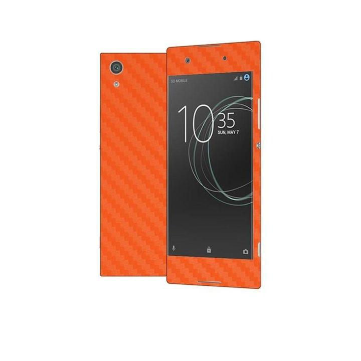 Sony Xperia XA1  Carbon Fiber Texture Mobile Skin -Orange