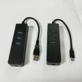 Driver-free USB3.0 HUB 100M network card usb to rj45 external wired network card with 3-port HUB hub. 