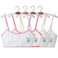 Pack Of 4 Teenage Girls Wrapped Chest Underwear Training Bras Tube Top Camisole Soft Cotton Girl Clothes Breathable Cute Teenagers Underwear Bra. 