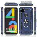 Google Pixel 4A 4G (5.8 INCHES) Luxury Shock-Proof Armor Case With Car Ring Stand Cover Pixel 4A 4G. 