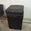 Waterproof Washing Machine Cover for Top Loader Automatic Washer, 7-15 kg, Small 21x21x35, Medium 23x23x37, Large 26x26x38 Black by Home Essentials. 