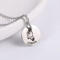 Personalized Pet Photo Disc Necklace For Women Tiny Cat Name Pendant Necklaces Custom Animal 316L Stainless Steel Jewelry. 