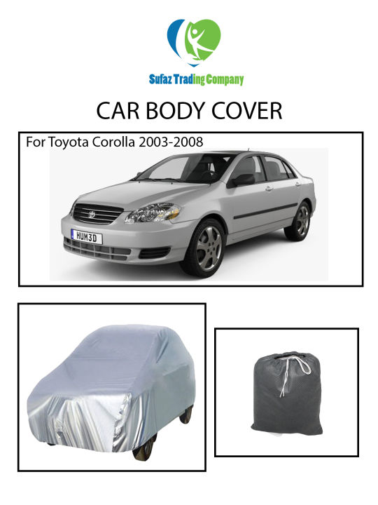 Water Proof Car Cover for Corolla 2001-08 with Bag