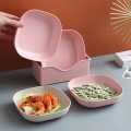 plates, plates with stand, plastic plates, food plates, Set of 10 Plates with Stand, Multi-Functional Bone Dish for Household Use, Plastic Spit Bone Dish in Round and Square Designs, Dining Table Waste Plate Set. 