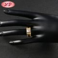 Fine Jewelry Mens Big Diamond 18k Gold Plated Ring Wedding Rings For Men. 