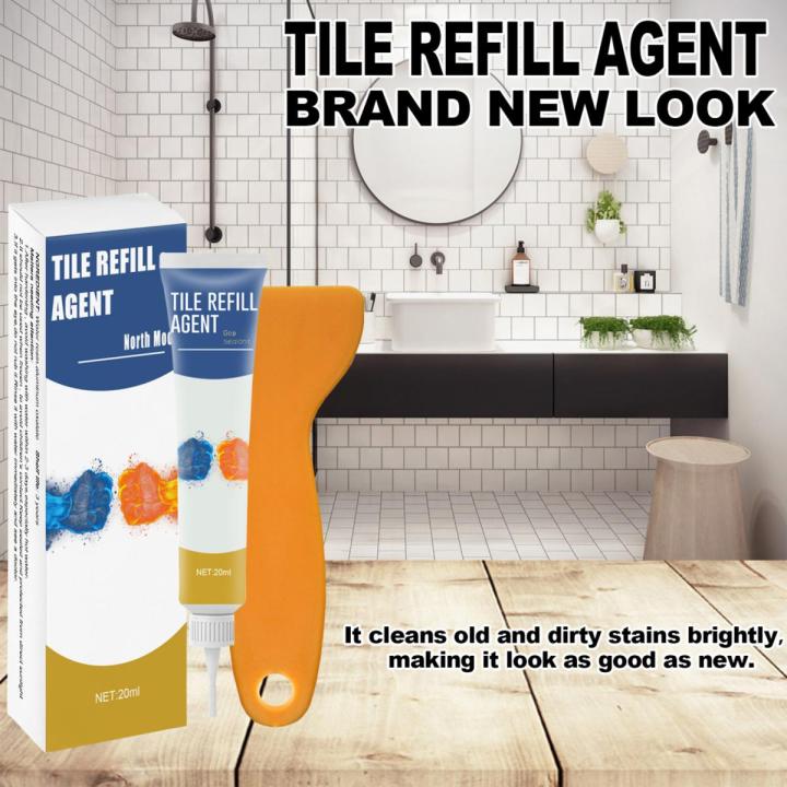 Tile Refill Agent with Scraper Tile Reform Coating Mold Cleaner Tile Sealer Repair Glue For Bathroom Floor Home with nice material