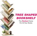 PAKWOOD 9-Shelf DIY Tree Shaped Floor Standing Bookcase, Storage Rack for Living Room/Home/Office. 