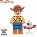 PinShang LEGOing Toy Story 4 Minifigure Buzz Lightyear Woody Jessie Alien Ducky Bo Peep Building Blocks. 