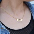 111 222 333 444 555 777 888 999 666 Devil Necklace Stainless Steel Angel Number Pendant Minimalist Jewelry. 