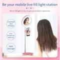 New Arrival Folding LED Ring Light Tricolor Fill Light For Selfie Makeup Photography Video Live Stream Lamp Stand Mobile TikTok Phone Stand. 