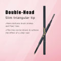 C-blue ultra fine triangle eyebrow pencil automati, double ended brow pencil with blush waterproof long lasting no blooming. 
