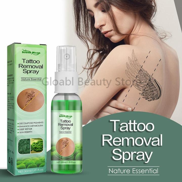 Green Algae Tattoo Removal Spray Painless Scarless Quick Removal Maximum Strength Body Tattoo Cleaning Fades Tattoos 30ML