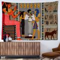 Yellow ancient Egyptian retro tapestry tapestry wall hanging old culture printed Hippie Egyptian tapestry wall cloth home decora. 