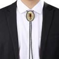 Long Mens Bolo Tie Necktie PU Leather Necklace Rope Sweater Chain Shirt Chain Adjustable Western for Cowboy Jazz Hat Women. 