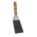 Stainless Steel Metal Turner Solid Cooking Perforated Cooking Spatula Hamburger Turner with wooden handle. 