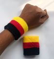 1 Pair (2pcs) Cotton Wrist Band Fiber Wrist Sweat Band Sports Set Gym Fitness Towel Fancy Dress Run Wristband Wrist Guard Support with Antibacterial and Moisture Wicking for Working Out Soft Moisture Absorbent Cotton Terry Cloth for Women & Men. 