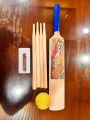 Naqqah Sports Kids Zone Popular Willows Cricket Bat with Wicket Set & 1 Tennis Ball for  Cricket Bat Ball Stumps Set with ABS Wooden Cricket Bat Set  Bat, Ball, Wicket Stand Kit for Children Parent-Child Sports Game Gift for Boys and Girls. 