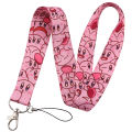 Kirby Cute Neck Straps ID Credit Card Cover Pass Mobile Phone Charm Lanyard For Keys Chain Badge Key Holder Key Ring Accessories. 