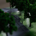 10x Model LED Lamp Lights Single Head Street Park Scenery Layout 1:300 Scale. 