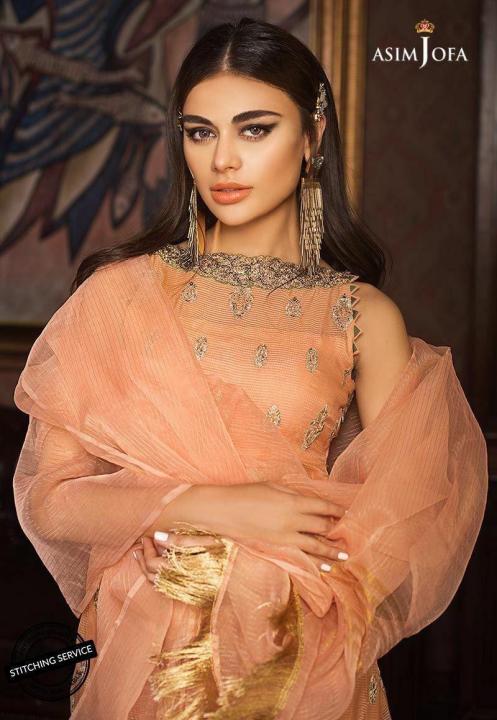 ASIM JOFA Organza Collection 2019 MULTI Unstitched - 3 PCs Suit for Women