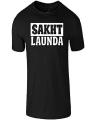 Black New Printed Cotton T Shirt Sakht Launda Haq Se Single Tshirt. 