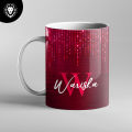 Customize Coffee , Tea Mug with your Name Glittery Design 25 - ARISPRINT. 