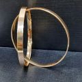 Pair of Bangles Jewelry Kara Plain Golden Color Stainless Steel High Quality for Girls and Women. 
