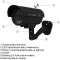 Dummy CCTV Camera Dummy Camera Fake Outdoor Indoor Weatherproof Fake Surveillance Camera CCTV Security Camera Flashing Red LED Light (2PCS). 