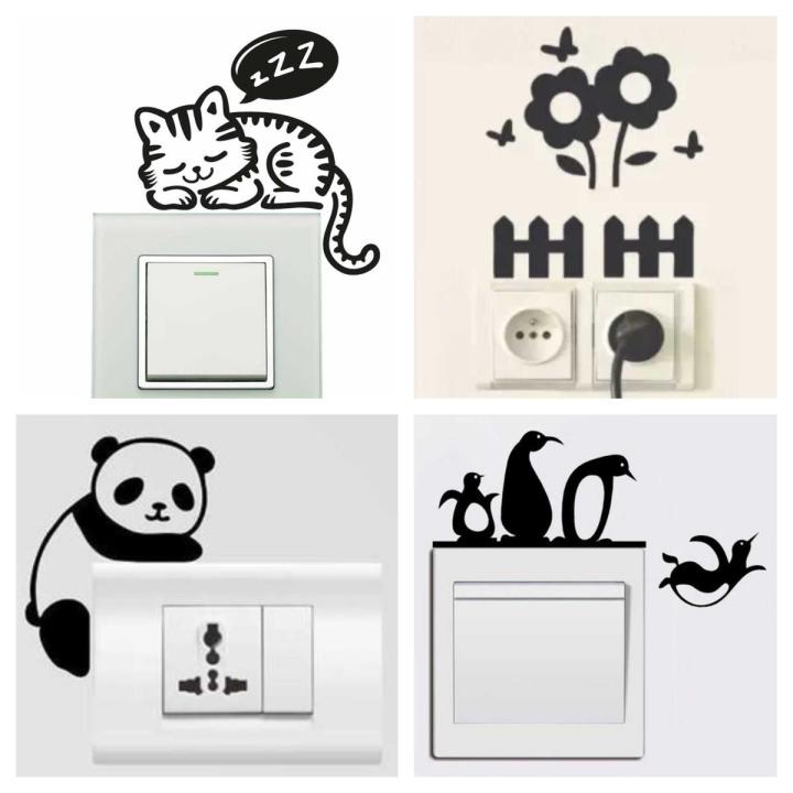 Pack of 4 SwitchBoard cartoons wall stickers