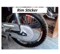 Rim Sticker For Honda 125 and 70cc All Motorcycles for Both Tires (16pcs) Reflective Vinyl Wheel Sticker. 
