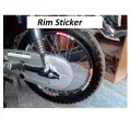 Rim Sticker For Honda 125 and 70cc All Motorcycles for Both Tires (16pcs) Reflective Vinyl Wheel Sticker. 