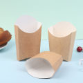 10Pcs French Fries Cup Disposable Kraft Paper Snack Anti-oil Cups Packing Box Take Away Fast Food Container Supplies. 