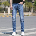 All Size Men_s  Stretch Jeans High Quality Stretch Casual Pants Fashion Blue Slim Denim Mens Jeans. 