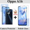 Oppo A16 Tempered Glass Screen Protector Polish Glass + Back Camera 9H Gorilla Flexible Protector For Oppo A16. 
