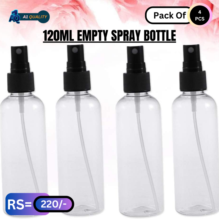 120ML EMPTY SPRAY BOTTLE PACK OF 4PCS