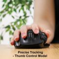 ELECOM EX-G Trackball Mouse, 2.4GHz USB Wireless, Ergonomic Design, Thumb Control, Smooth Roller Ball, Optical Tracking, 6 Programmable Buttons, Tilt Scroll, Computer Mice for Laptop PC, Windows & Mac. 