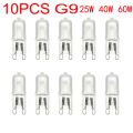 10pcs/lot G9 220-240V 25W 40W 60W Portable Warm White Halogen Bulb Light Lamp 3000-3500K Globe 230V Capsule Clear Bulbs. 