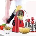 3 in 1 Vegetable Mandoline Slicer Swift Rotary Drum Grater Nut Shredder Veggie Cutter Peeler Spiralizer Cheese Chopper. 