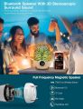 Night Light Bluetooth Speaker, Eyesound 3D Galaxy Table Lamp RGB Colour Changing LED,Bedside Lamps 3000mAh Battery with Remote Control,Desk Nightlight for Bedroom Living Room,Gift for Baby Kids Adults. 