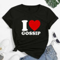 T shirt for women I love gossip graphic T-shirts funny letter print tops fashion Kawaii girl clothing casual o-neck short sleeve. 