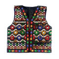 Pakistani Sindhi Embroidered Waistcoat Koti for Women - Multicolor Party Wear. 